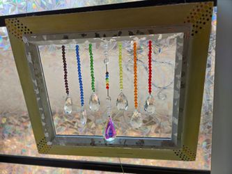 Handmade Rainbow Crystal Bead Suncatcher Set