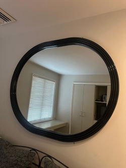 1980s vintage oval mirror
