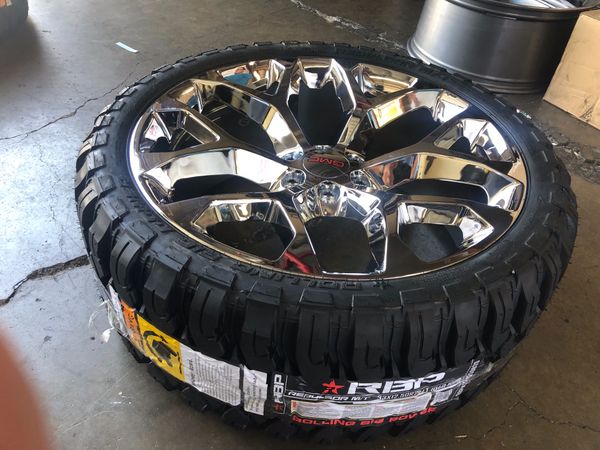22 24 26 Snowflake Chrome Wheels Fit Gmc Sierra Yukon Denali