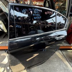 Honda Accord Rear Door Driver Side LH Black 2013 - 2017 ; J287