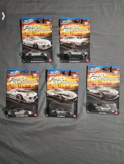 Hot Wheels Fast & Furious Silver Series Complete Set of 5