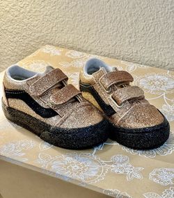 Black And Gold Glitter Vans 