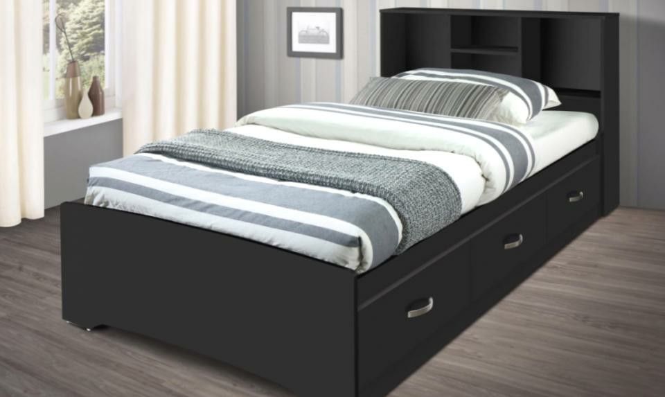 Twin/Full size Book case Storage bed frame