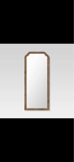 Tall Floor Mirror with Wood Frame