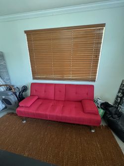 Red futon