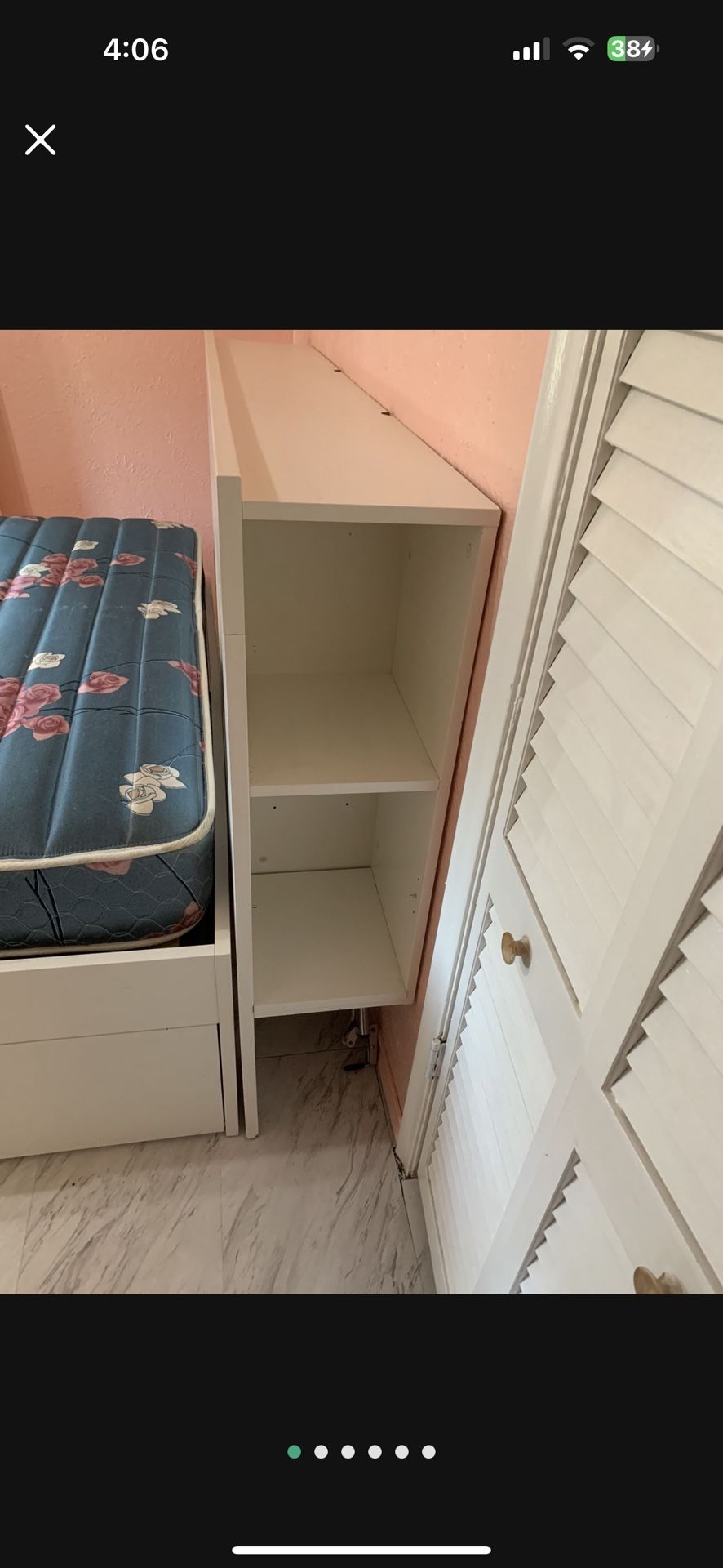 BRIMNES bed frame: headboard& storage