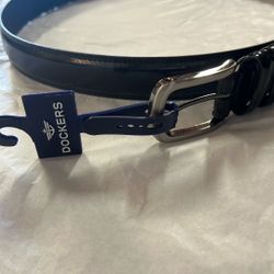 MENS DOCKERS BLACK BELT 40” WITH IMPERFECTIONS NEW