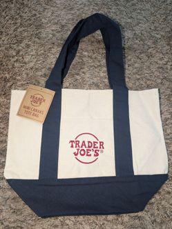 Mini Trader Joe's Tote bag blue $12