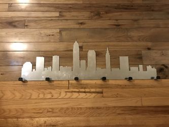 Cleveland skyline coat hanger