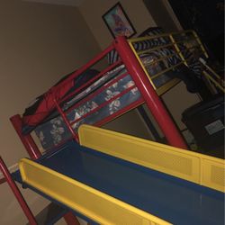 Twin Bed Loft With Slide