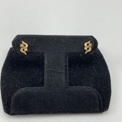 14k gold diamond earrings