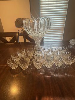 Vintage Wedding punch bowl set plus extras
