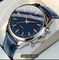 Premium Mens Quartz Watch - Stylish Business Design with Durable Pu Leather Strap