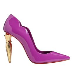 Christian Louboutin Purple leather lipstick heel