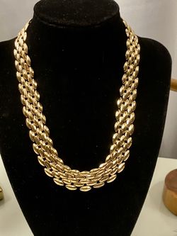 Vintage Gold Tone Link Necklace