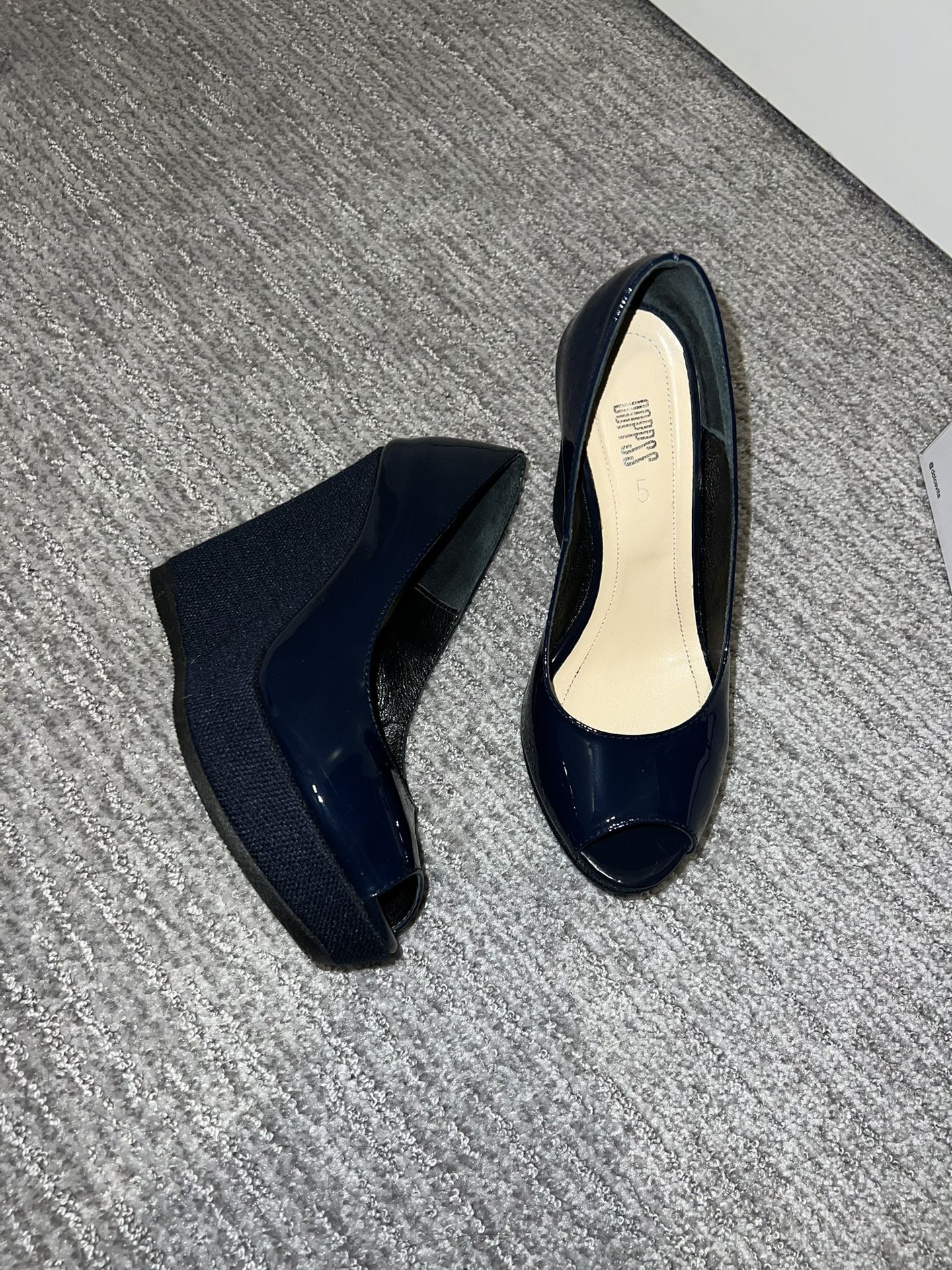 Navy Blue Wedges