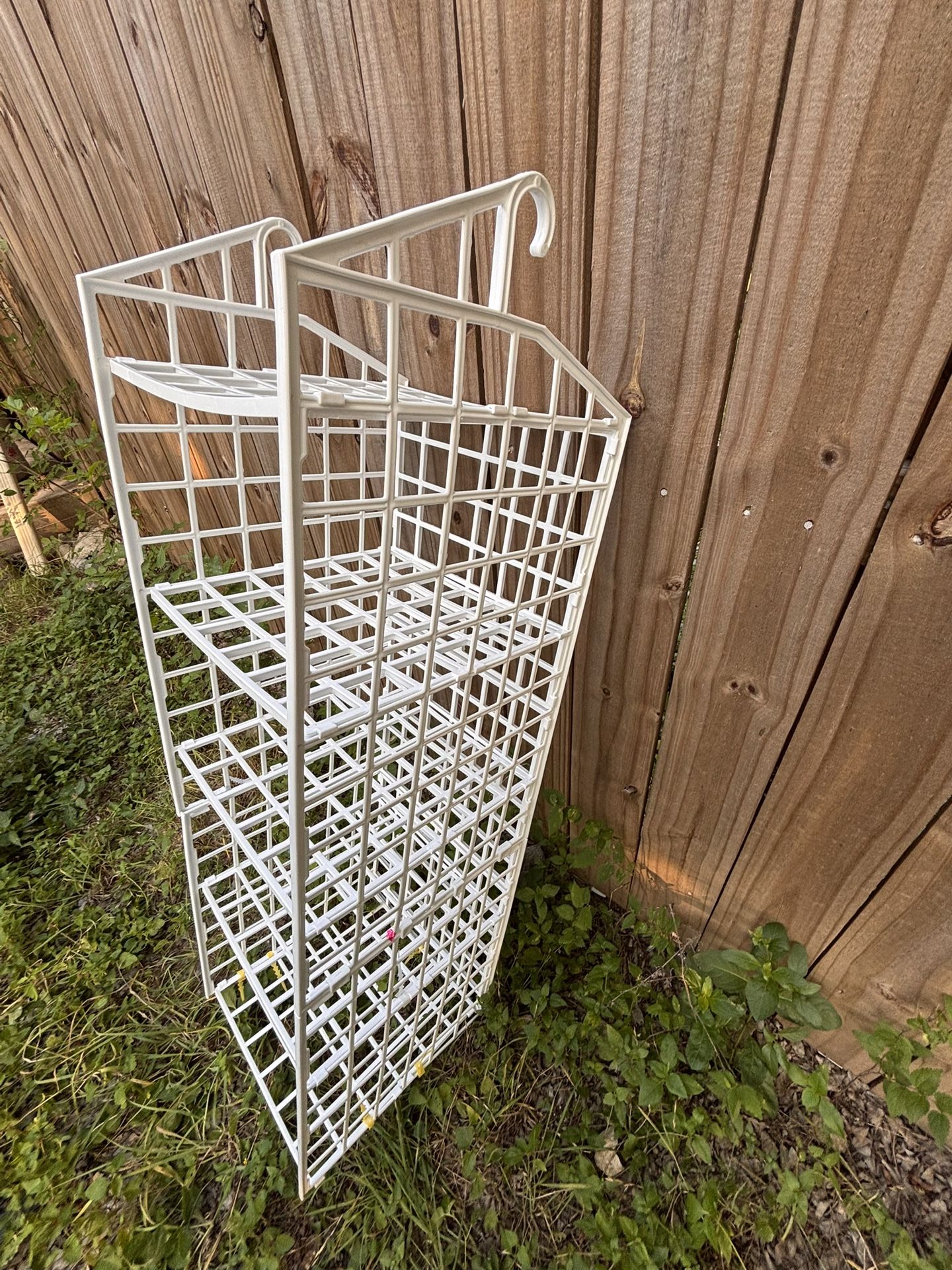 Closet Hanging Storage Rack - White Plastic