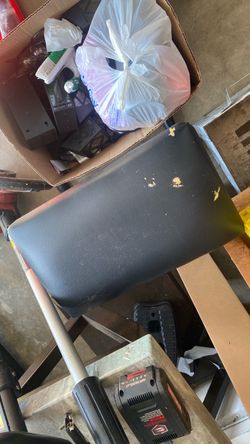Black Vinyl Padded Bench Seat Cushion