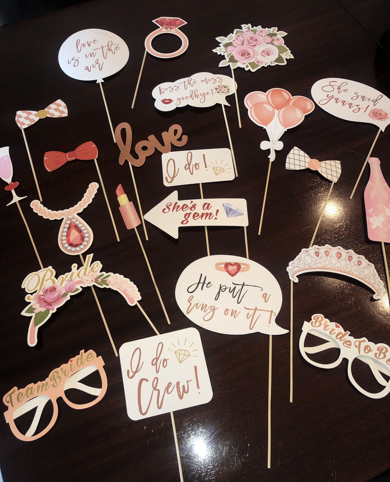 Bridal Shower Photo Booth Props