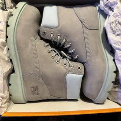 Gray Timberland Boots Size 8
