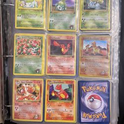 Rare childhood Pokemon cards binder with 1st edition cards!! make an offer