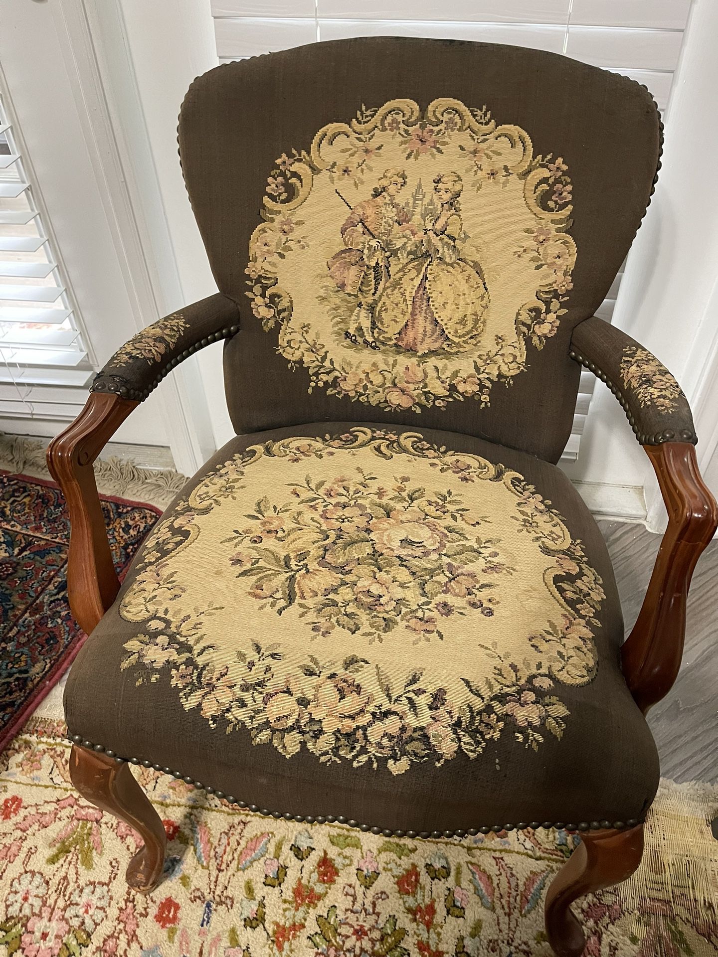 Vintage Tapestry Chair 