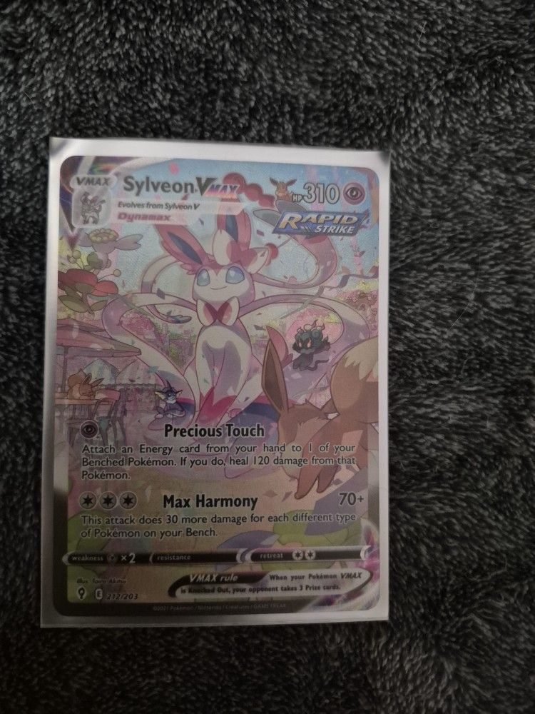 Sylveon VMAX Pokémon card from the Evolving Skies expansion