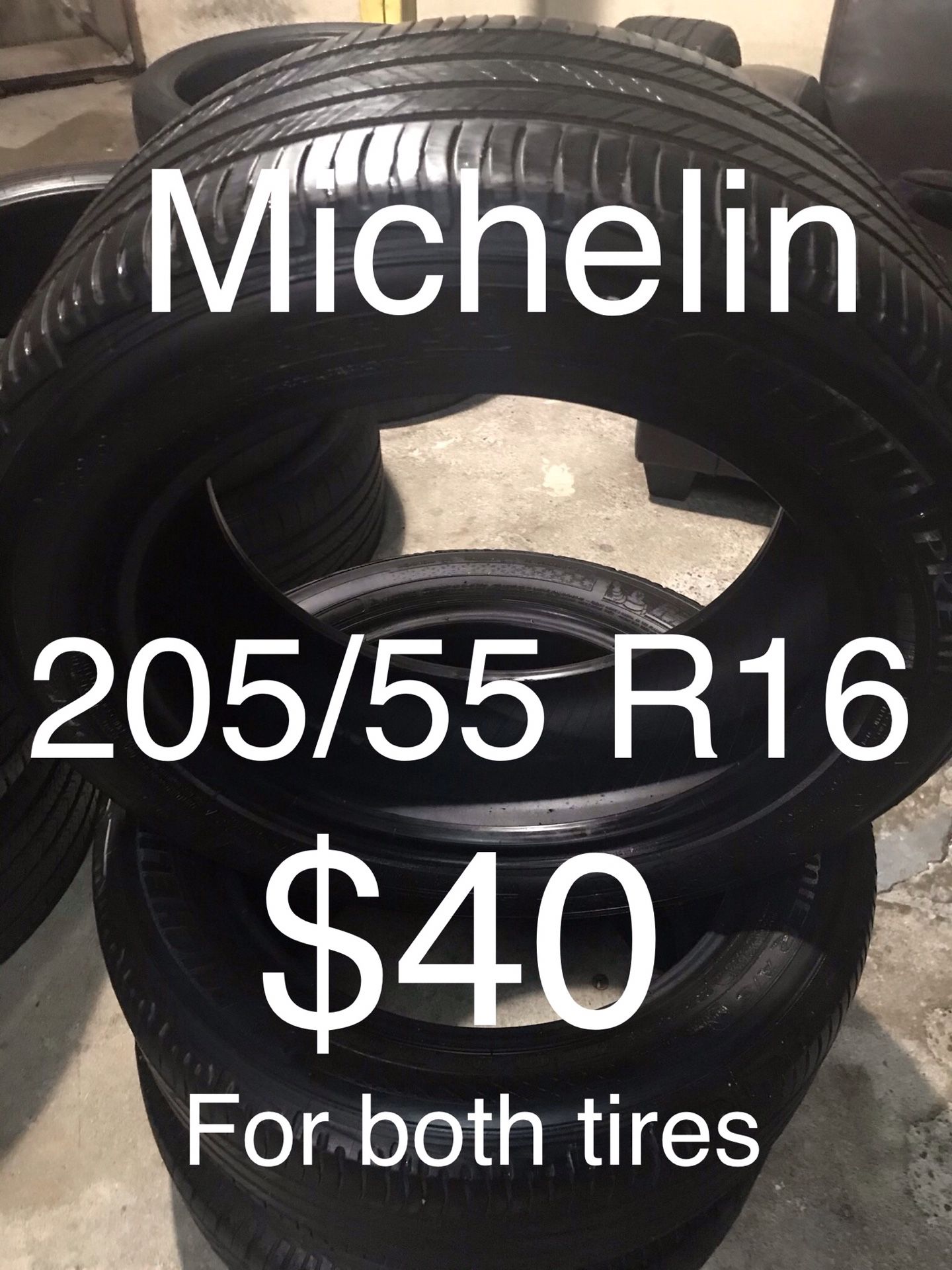 2 Michelin tires 205/55 R16
