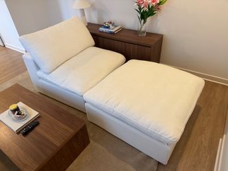 White Cloud Modular Lounge Chair + Oversized Ottoman