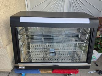 Large 35" Commercial Countertop Food Warmer Display Case (3-Tier)