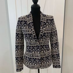 Like New- Brooks Brothers Women’s  Embroidered Blazer