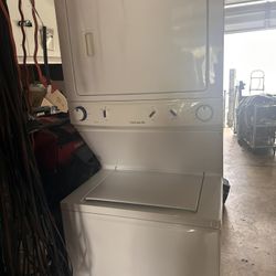 Frigidaire White Stackable Washer And Dryer 27” W Brand new Heavy Duty Capacity. Delivery Service Available 