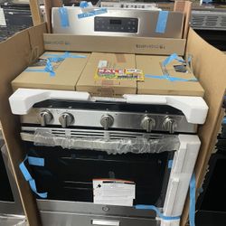 GE STAINLESS STEEL GAS STOVE