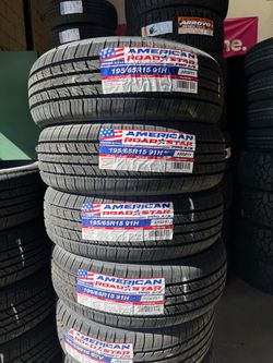 195/65/15 American 4 New Tires Installed and balanced