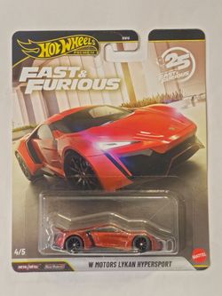 HOT WHEELS PREMIUM .  METAL/METAL REAL RIDERS . FAST & FURIOUS . W MOTORS LYKAN HYPERSPORT