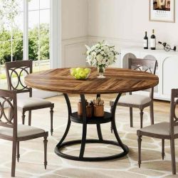 Round Dining Table for 4-6