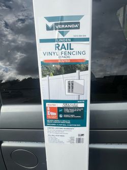 Veranda Linden Rail Vinyl Fencing & Veranda Linden White Fast Pack Infill Boards