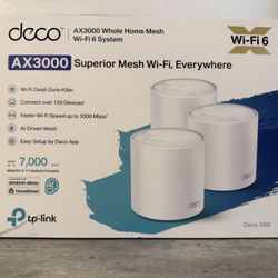 TP-LINK Dec X60 AX3000 Whole Home Dual Band Mesh Wi-Fi 6 System (3-Pack)