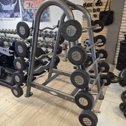 Fixed Hampton Curl & Straight Bars With Commercial Grade Matrix Storage Rack Gym Equipment Weights