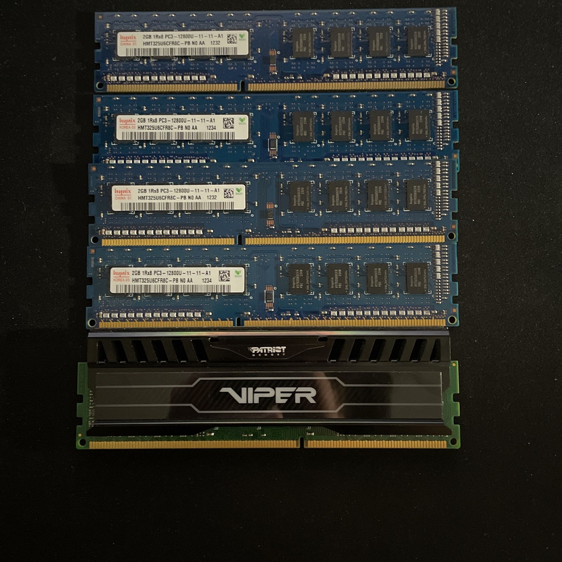 5 Sticks Of Ddr3 Ram