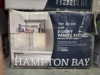Hampton Bay Cade 2-Light Vanity 1001 220 859 - Brushed Nickel