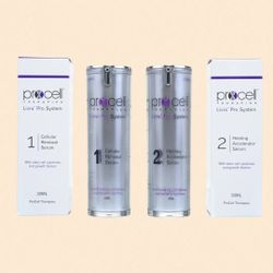 Procell Therapies PRO System for Microneedling Procedure. A & B Bottles For Morning And Night Facial Serum