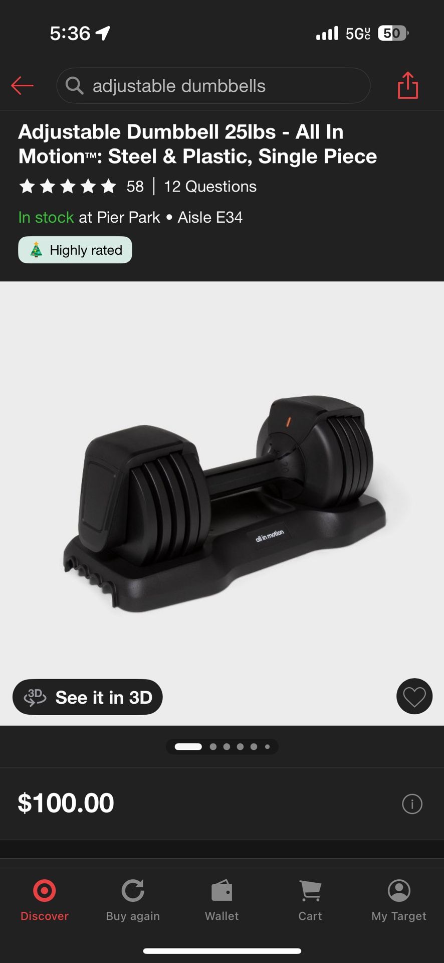All In Motion Adjustable Dumbbell