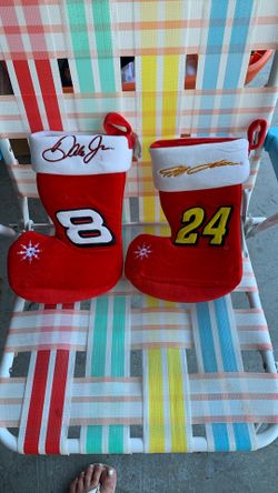 Dale Junior, stocking and Jeff Gordon stocking