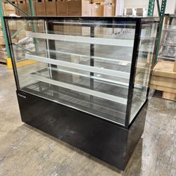 New! Polarman 60" Black Commercial Freestanding Display Case NSF ETL