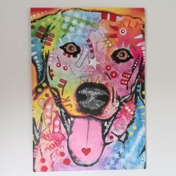 Colorful Dog Canvas Print