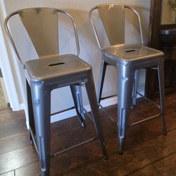 Polished Metal Bar / Counter Stool