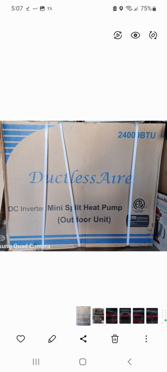 DuctlessAire 24000-BTU AC/Heater