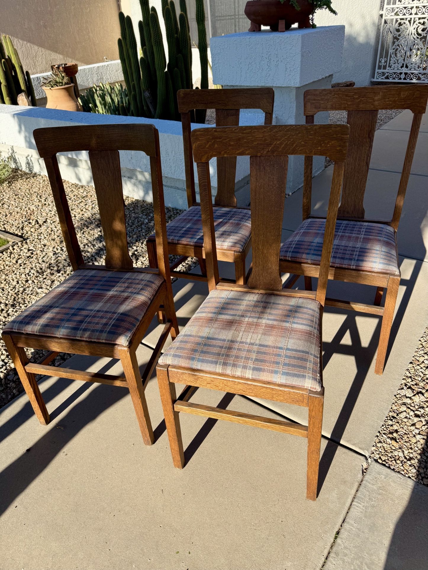 Set of 4 Antique Oak Chairs