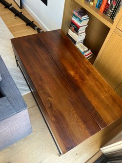 West Elm coffee table - 50" lift top